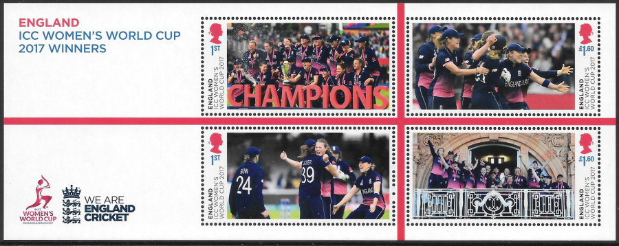 (image for) MS4275 ICC Women's World Cup 2017 Winners Non-Barcoded Miniature Sheet